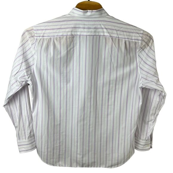 Bonobos Mens Purple White Striped Standard Fit Long Sleeve Button Down Shirt XL - Picture 3 of 6